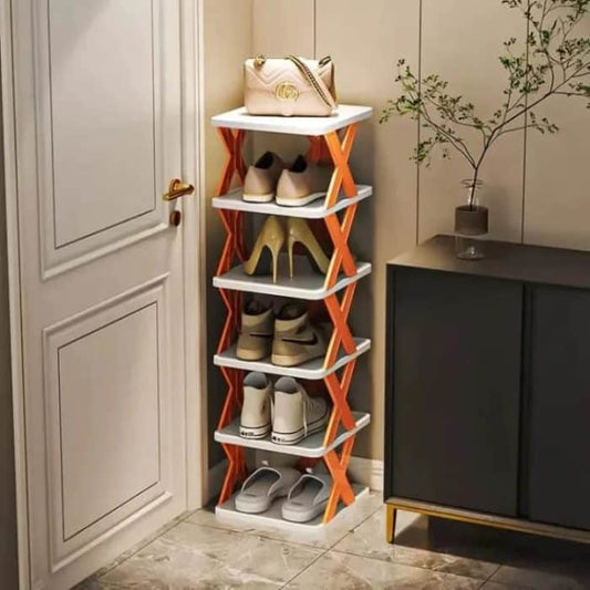 6 Layer X Shap Stackable Shoe Rack