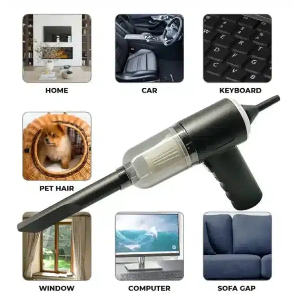 3 In 1 Portable Mini Vacuum Cleaner Duster Blower Air Pump Wireless Handheld Clean