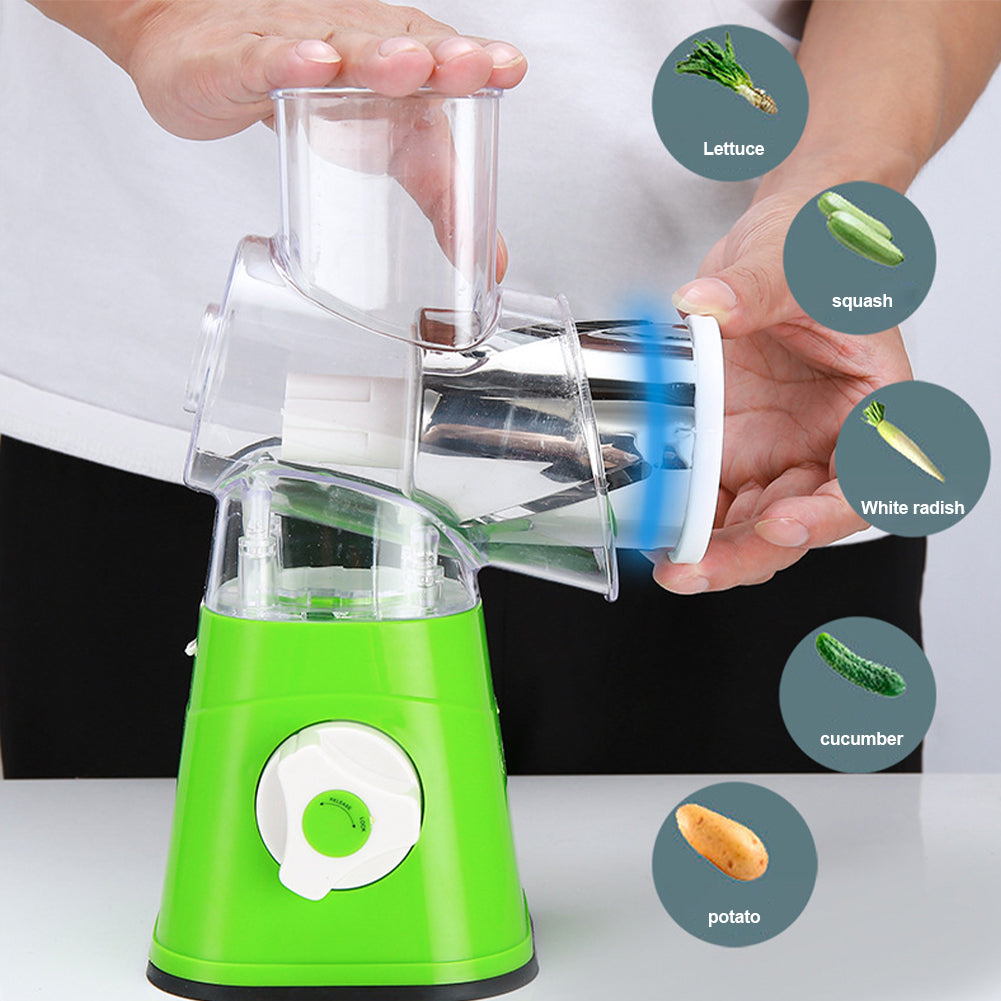 Tabletop Drum Grater | Manual Vegetable Cutter Slicer & Grater | Multi-functional Kitchen Gadget