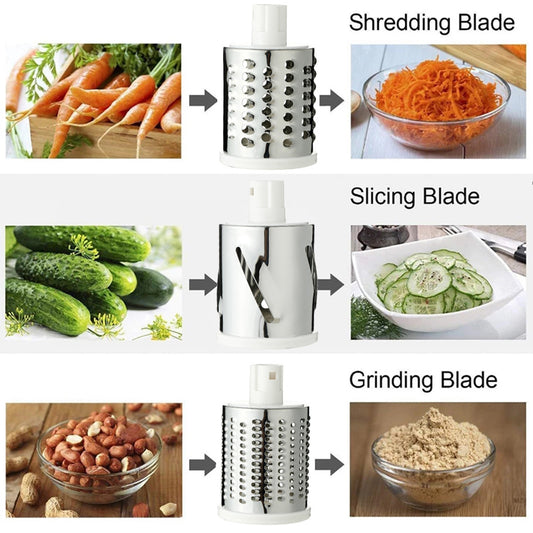 Tabletop Drum Grater | Manual Vegetable Cutter Slicer & Grater | Multi-functional Kitchen Gadget