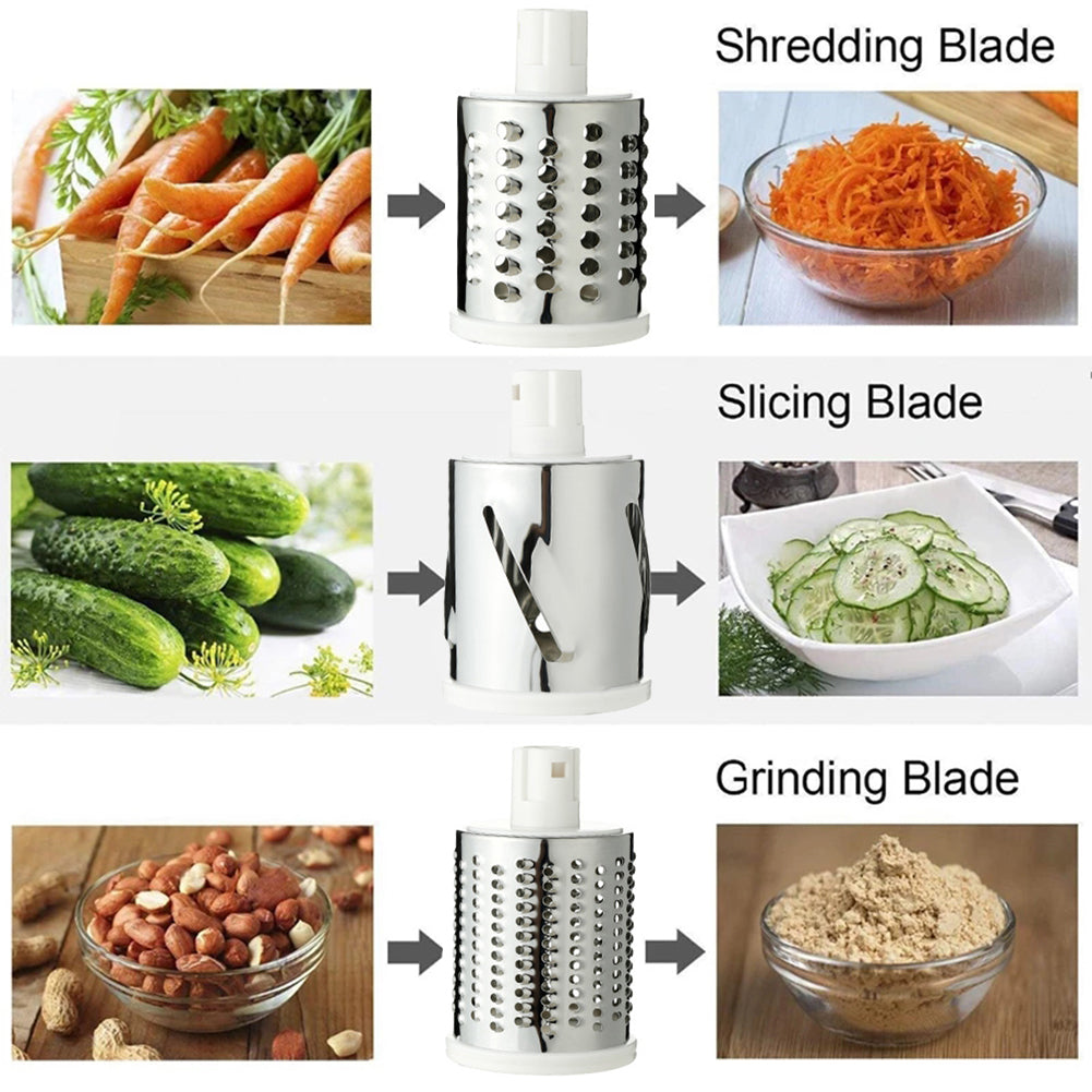 Tabletop Drum Grater | Manual Vegetable Cutter Slicer & Grater | Multi-functional Kitchen Gadget